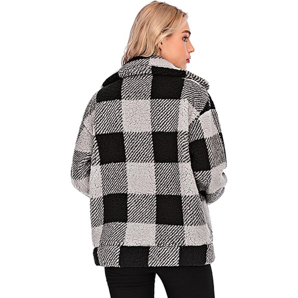 Women’s Faux Fur Coat Oversized Warm Outwear Casual Daily Winter Jacket - Picture 5 of 6